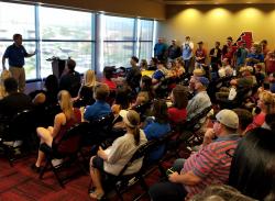 Dr. Dale speaking at PVCC Dbacks event 9-23-17