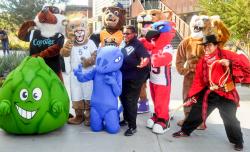 Paws and MCCCD Mascots with Felicia Ganther