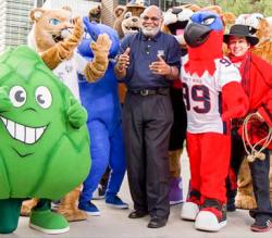 Paws with Mascots and Dr. Glasper