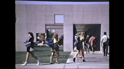 Students going to class