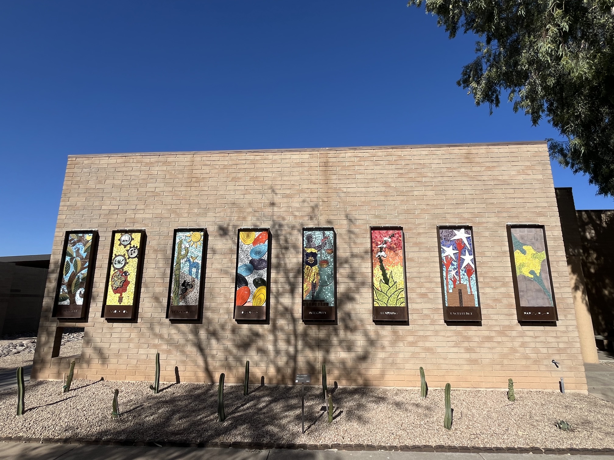 PVCC Values mosaics on G bldg.