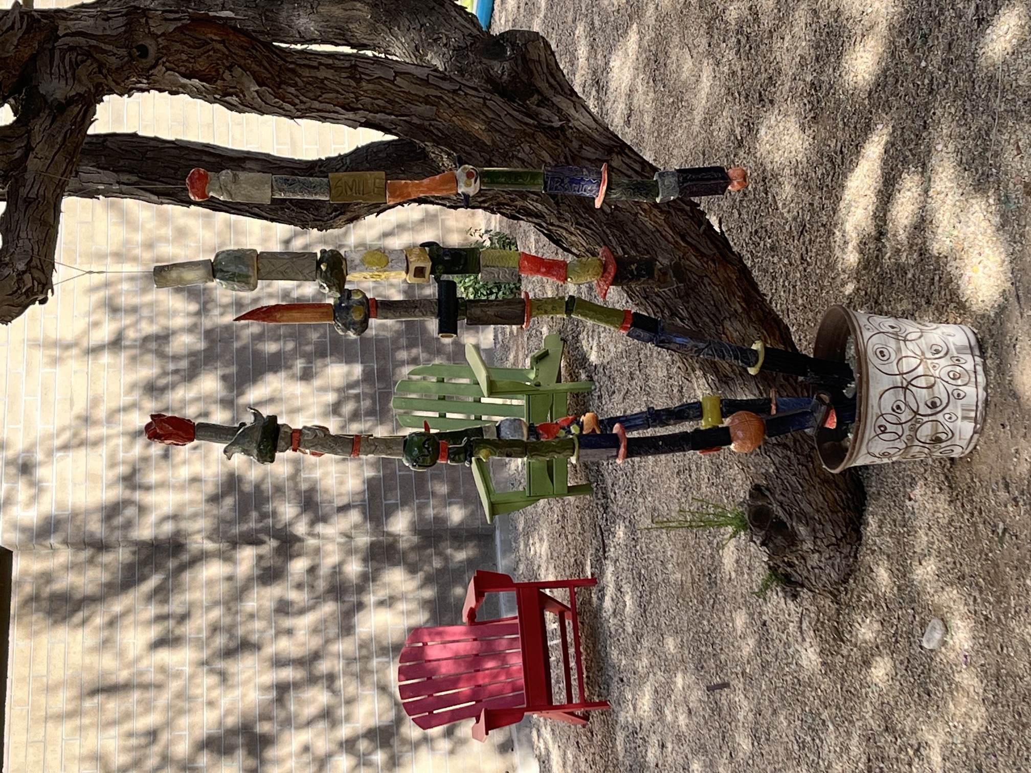 M bldg. mobile sculpture in Meditation Garden