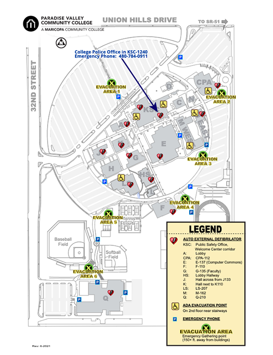 Main Campus Emergency Map