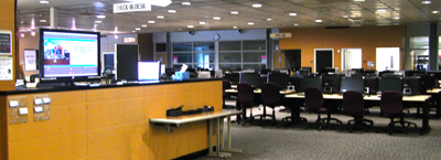 Photo of desk area with computers
